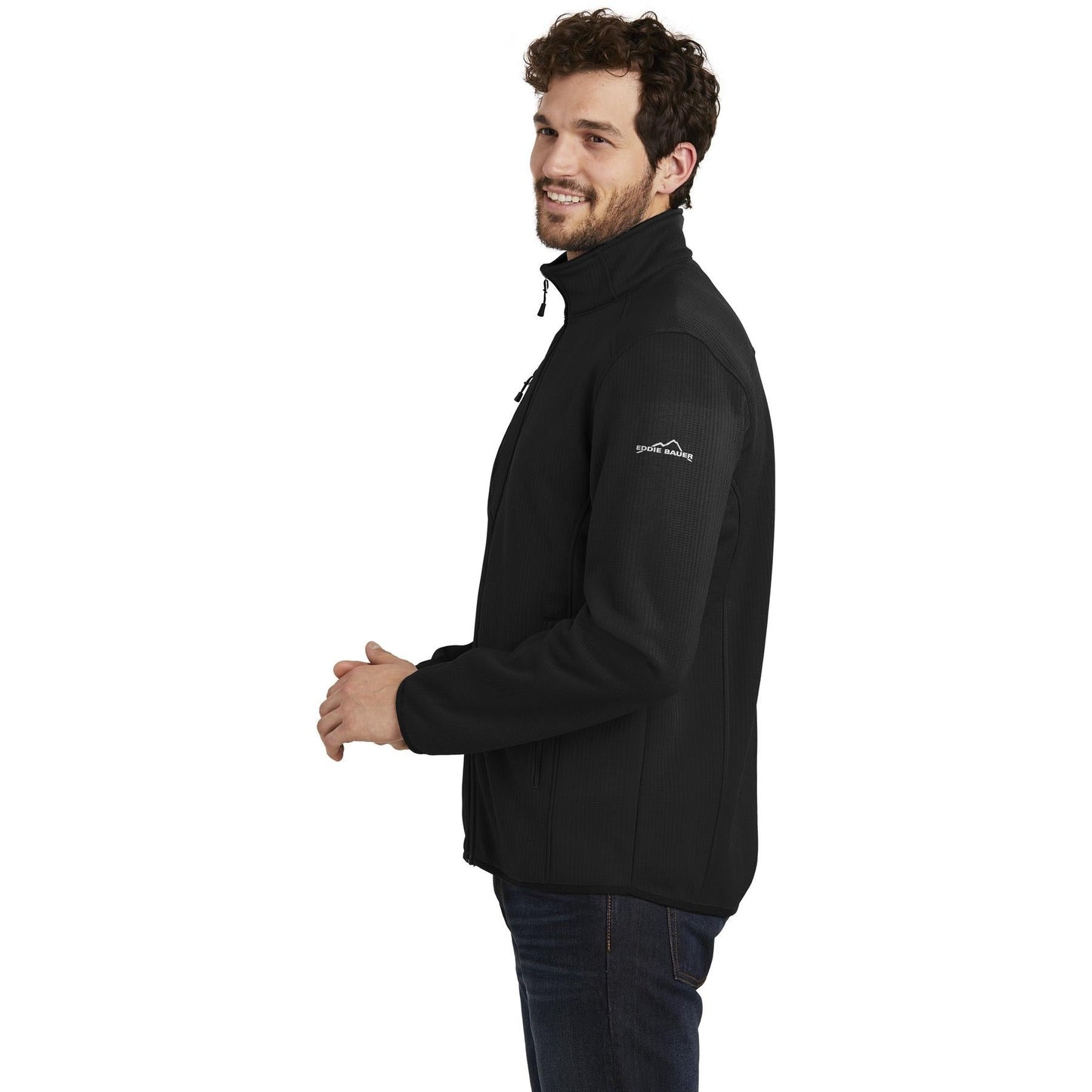 Black Fleece Jacket - Eddie Bauer - Full-Zip Style