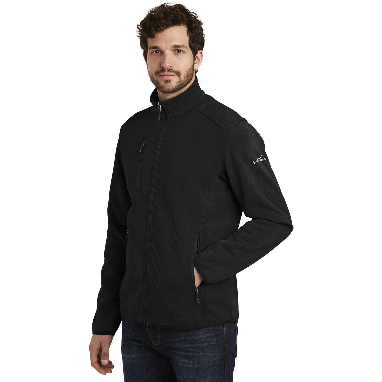 Black Fleece Jacket - Eddie Bauer - Full-Zip Style