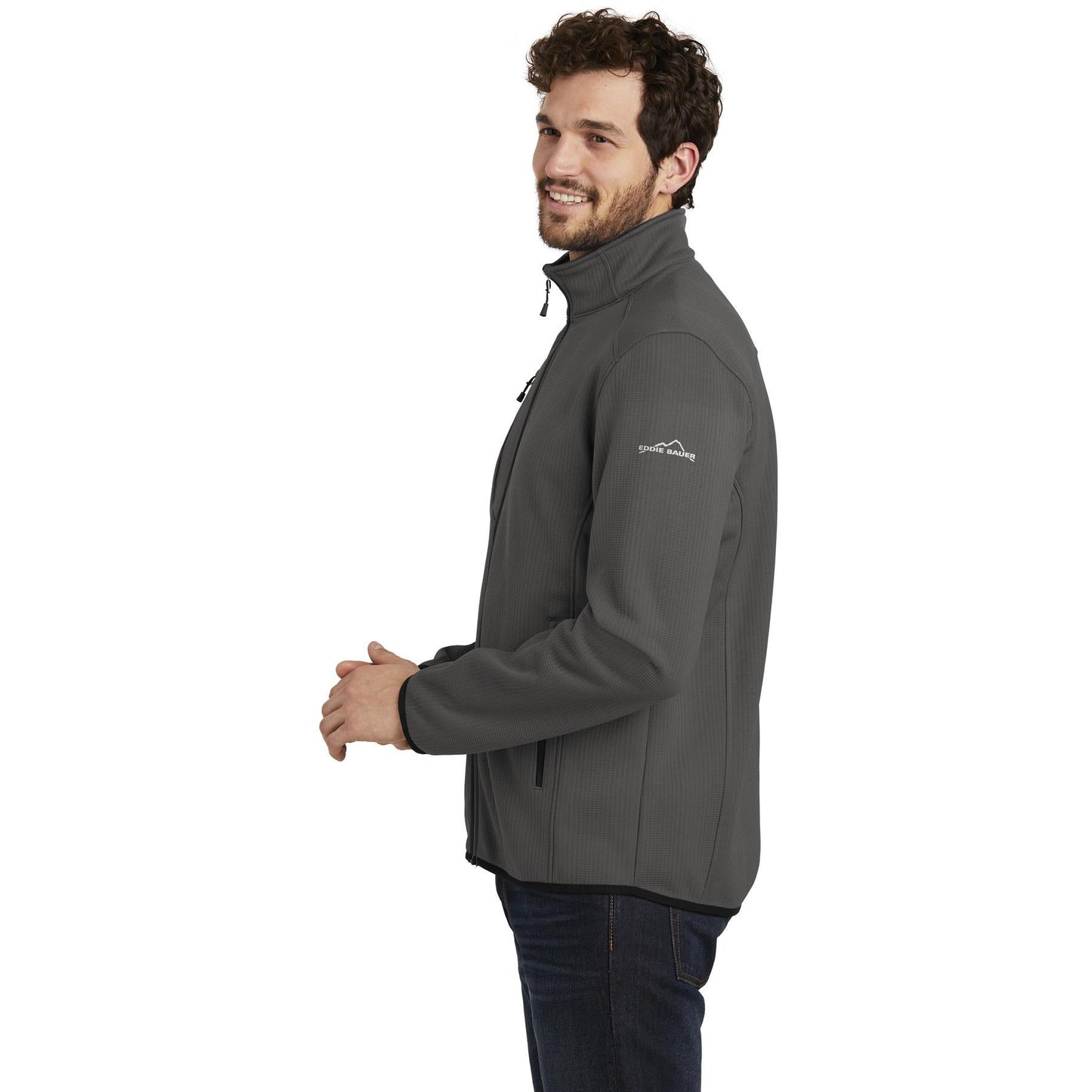 Black Fleece Jacket - Eddie Bauer - Full-Zip Style