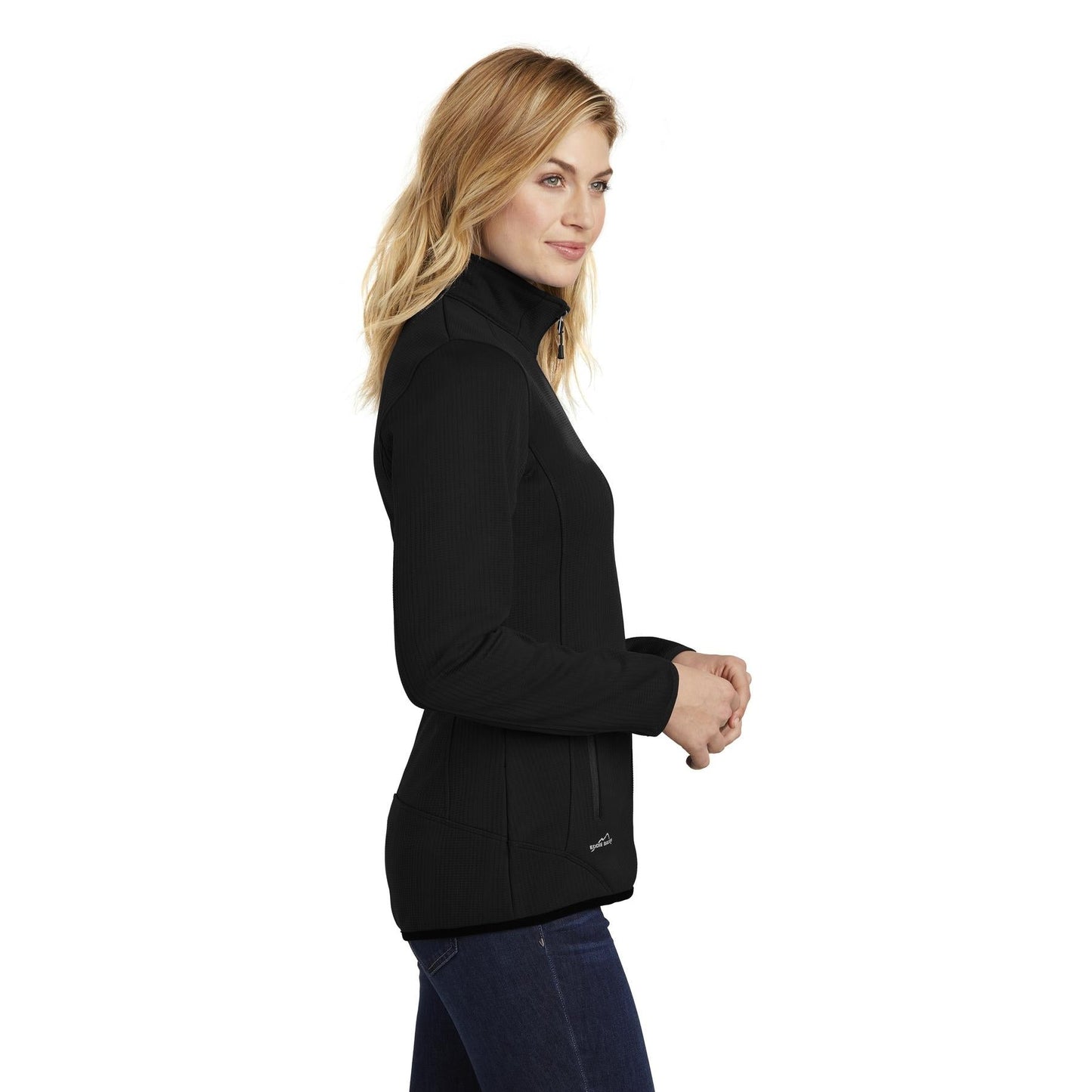 Black Fleece Jacket - Eddie Bauer - Full-Zip Design