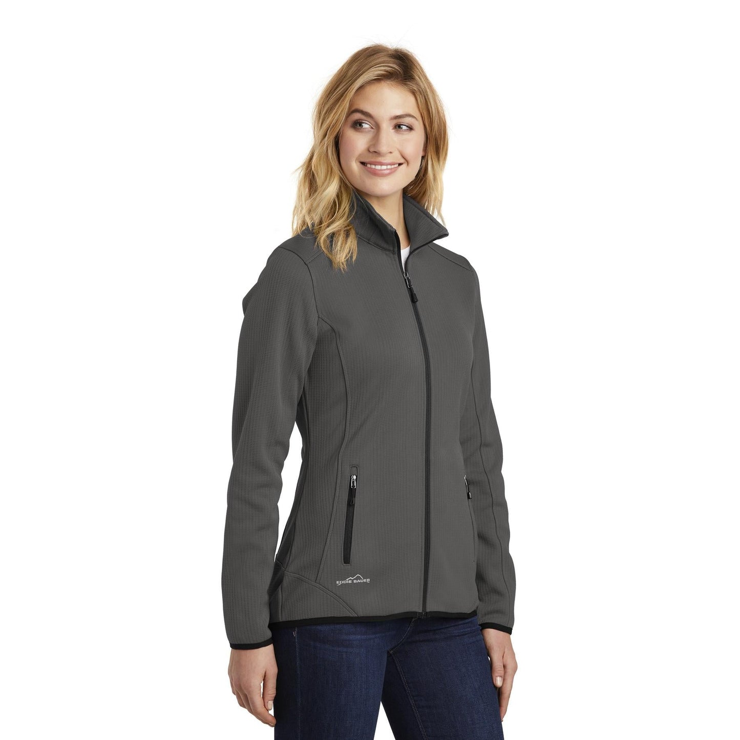 Black Fleece Jacket - Eddie Bauer - Full-Zip Design