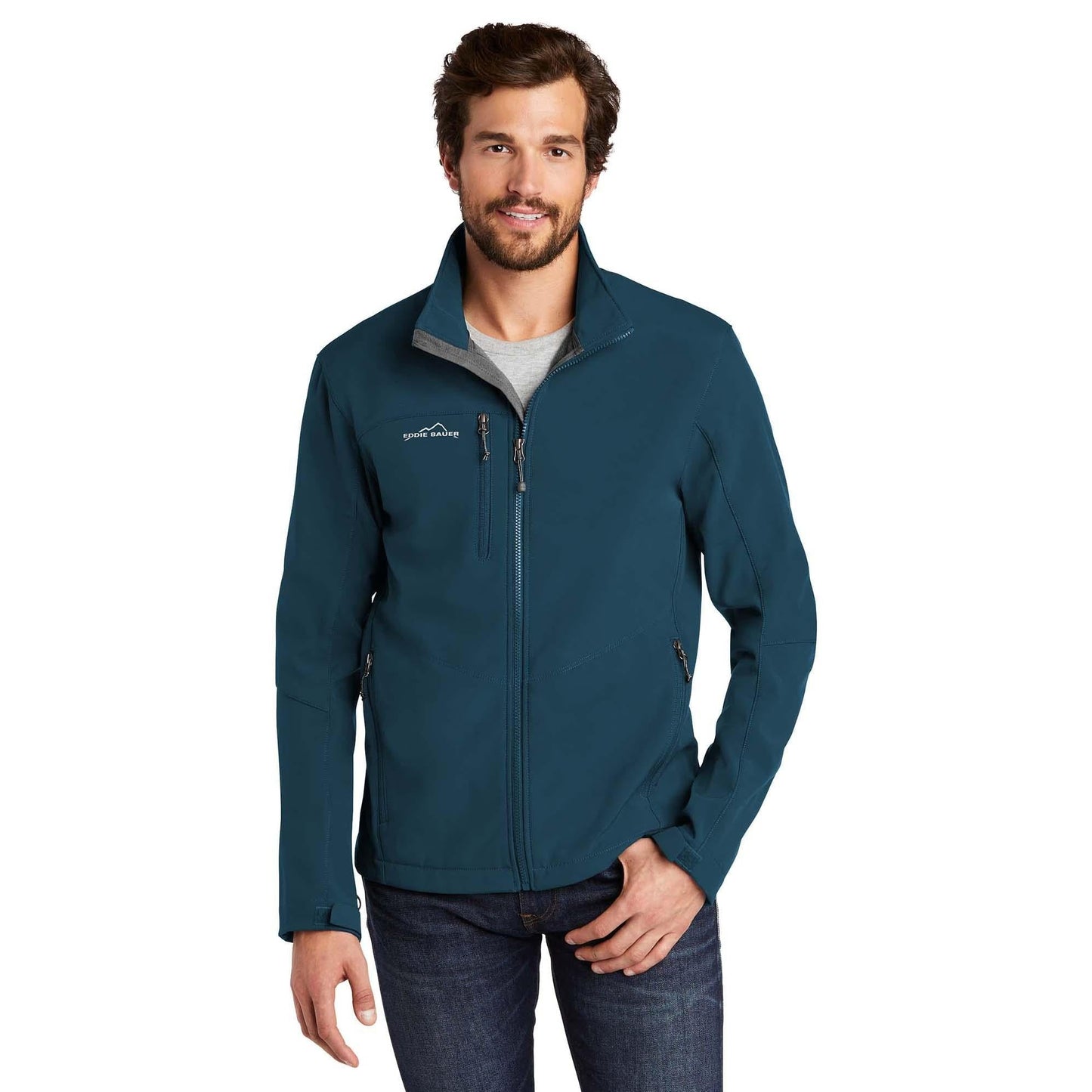 Black Soft Shell Jacket - Eddie Bauer - Weather Resistant