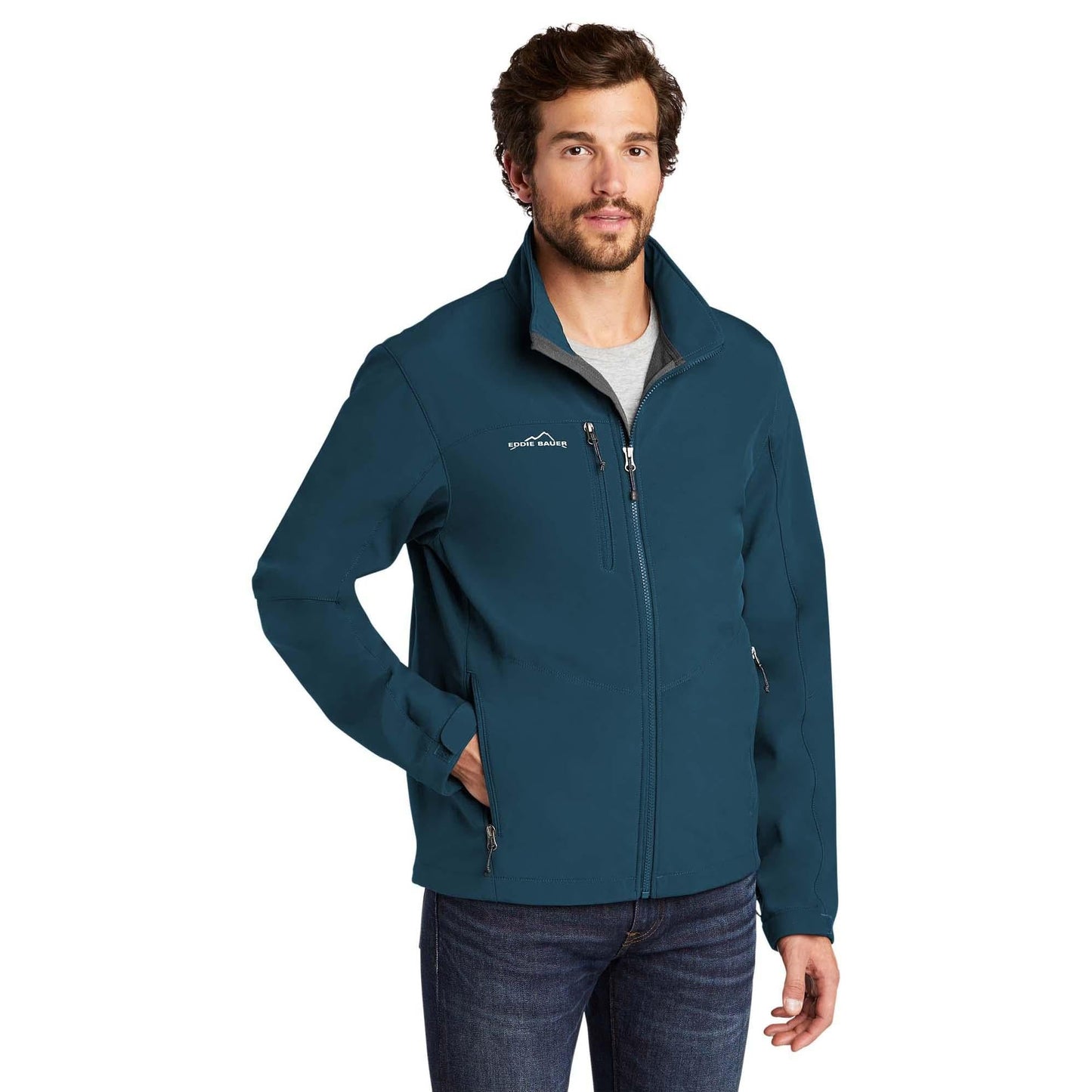 Black Soft Shell Jacket - Eddie Bauer - Weather Resistant