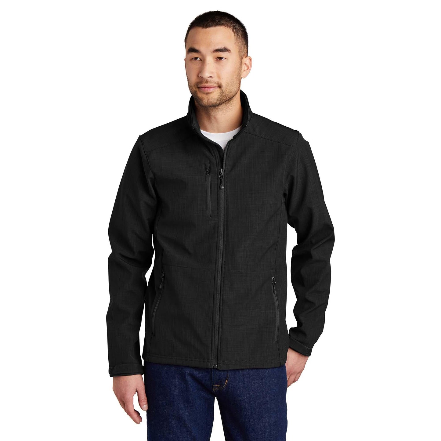 Black Soft Shell Jacket - Eddie Bauer - Water-Resistant