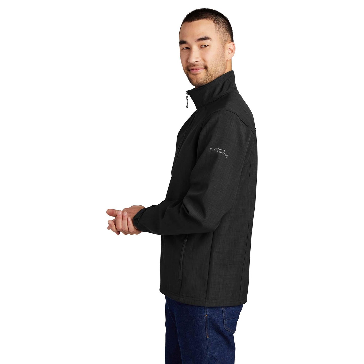 Black Soft Shell Jacket - Eddie Bauer - Water-Resistant