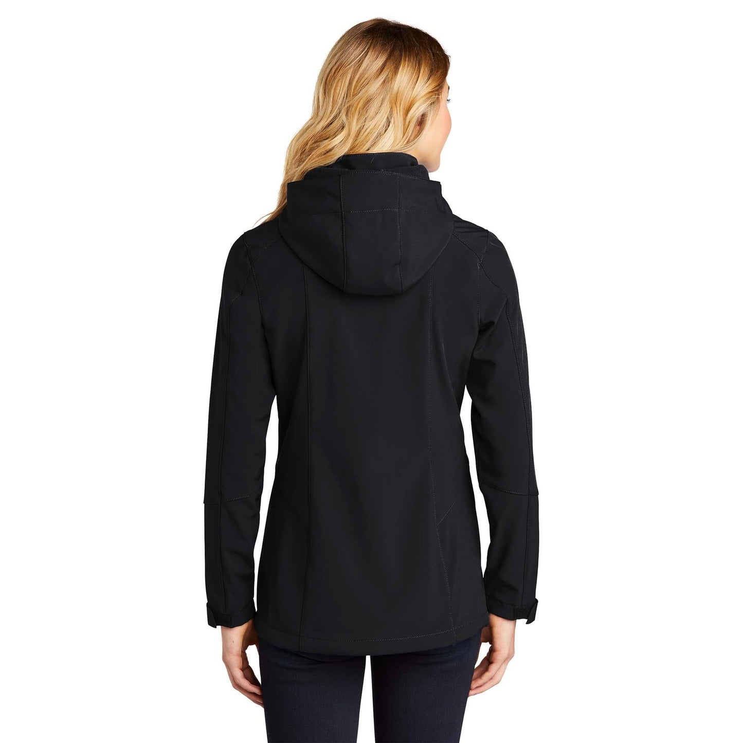 Black Hooded Jacket - Eddie Bauer - Soft Shell Design