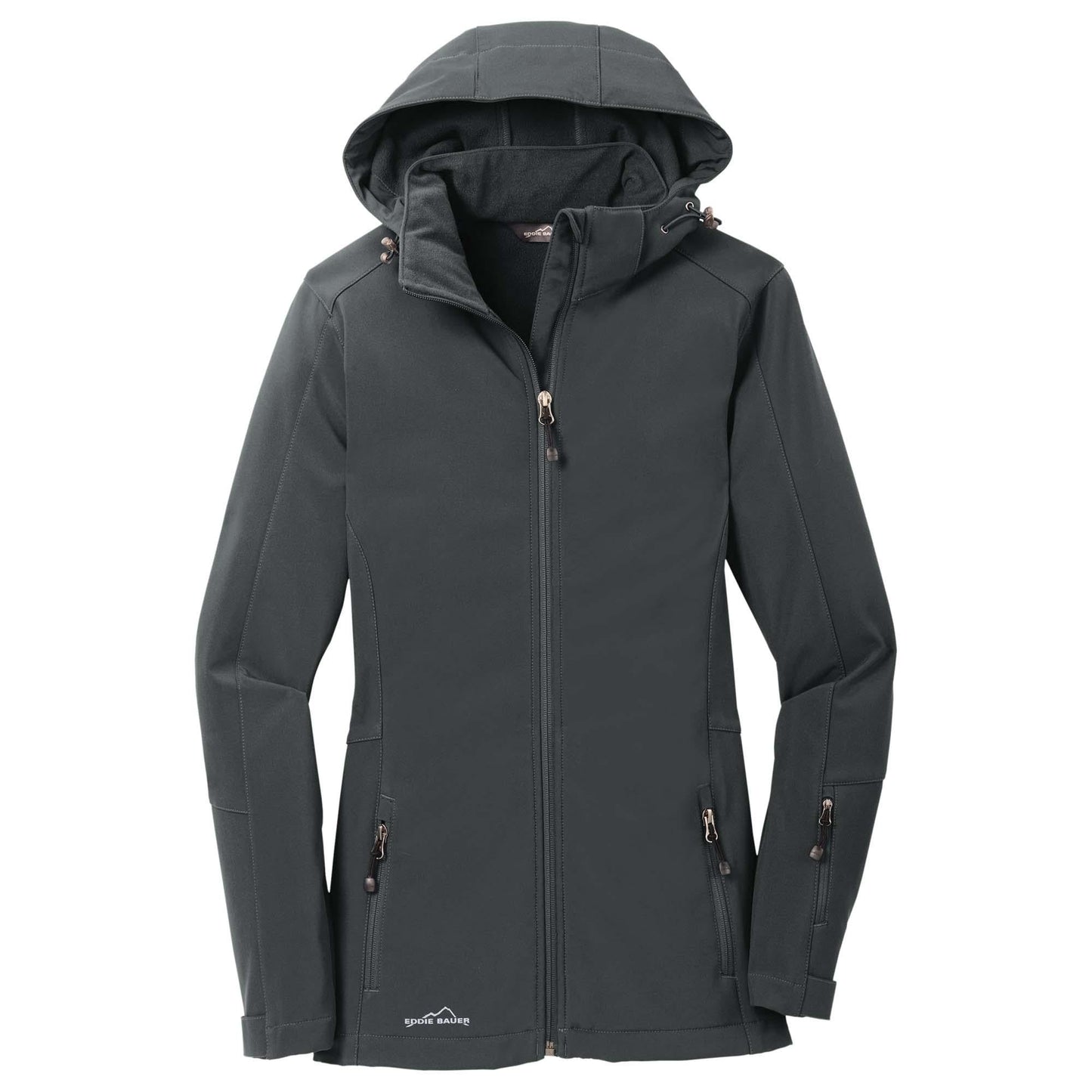 Black Hooded Jacket - Eddie Bauer - Soft Shell Design