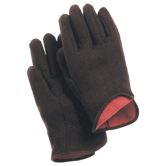 Brown Cotton Gloves - ERB - Lined Jersey Comfort