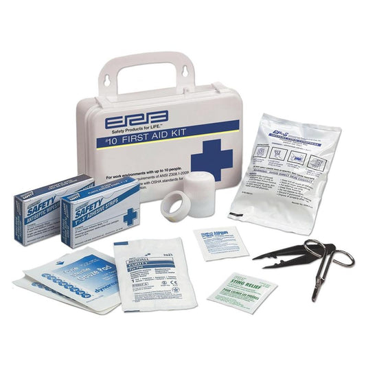White First Aid Kit - ERB - Durable Plastic Box
