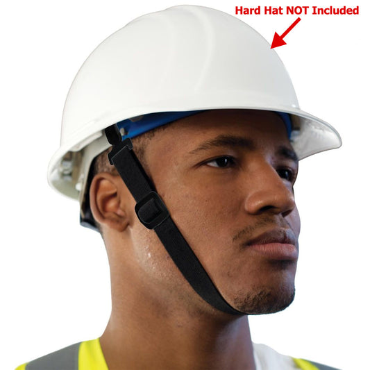 Black Chin Straps - ERB by Delta Plus - Elastic Fit