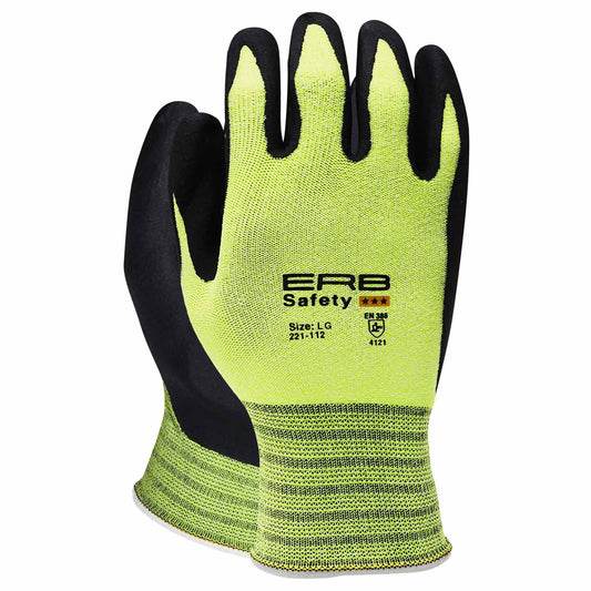 Yellow/Lime Knit Gloves - ERB - Premium Nitrile
