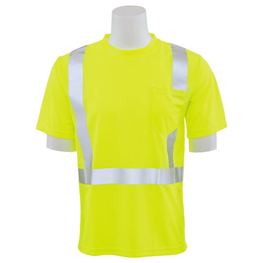 Yellow/Lime Safety Shirt - ERB - Moisture-Wicking Mesh