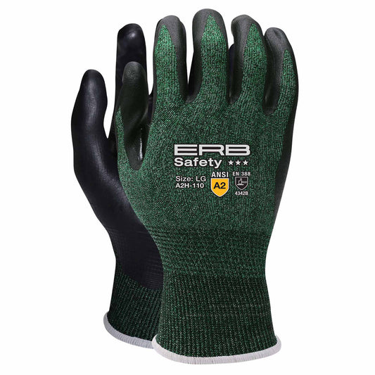 Green String Knit Gloves - ERB by Delta Plus - Vibrant Grip