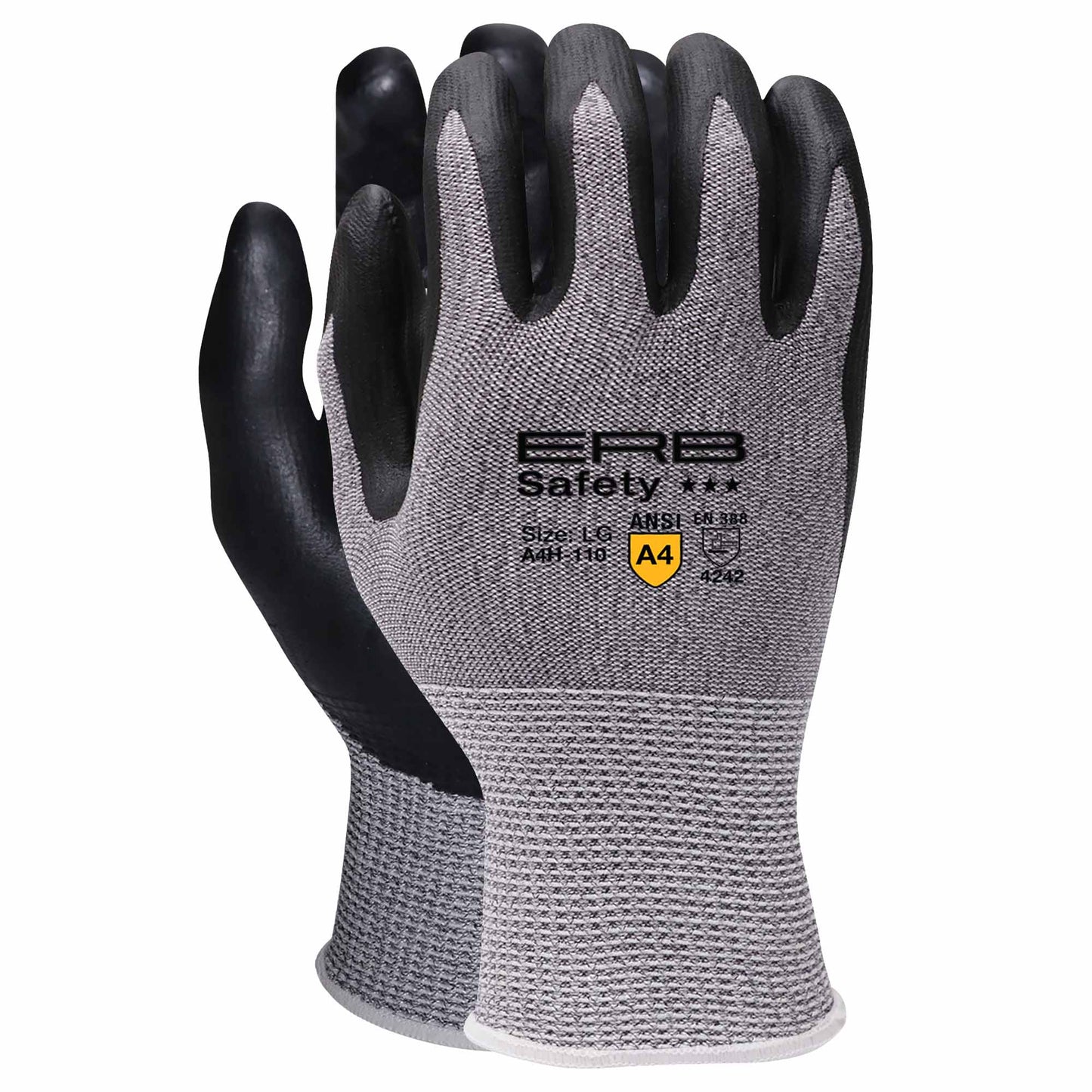 Gray Knit Gloves - ERB by Delta Plus - Cut Resistant