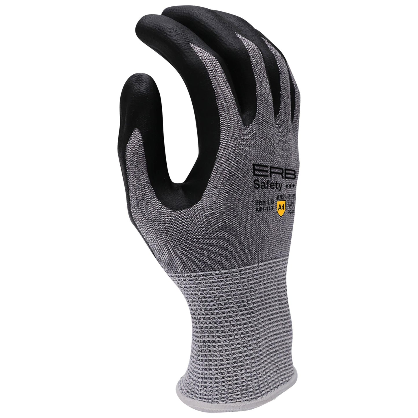 Gray Knit Gloves - ERB by Delta Plus - Cut Resistant