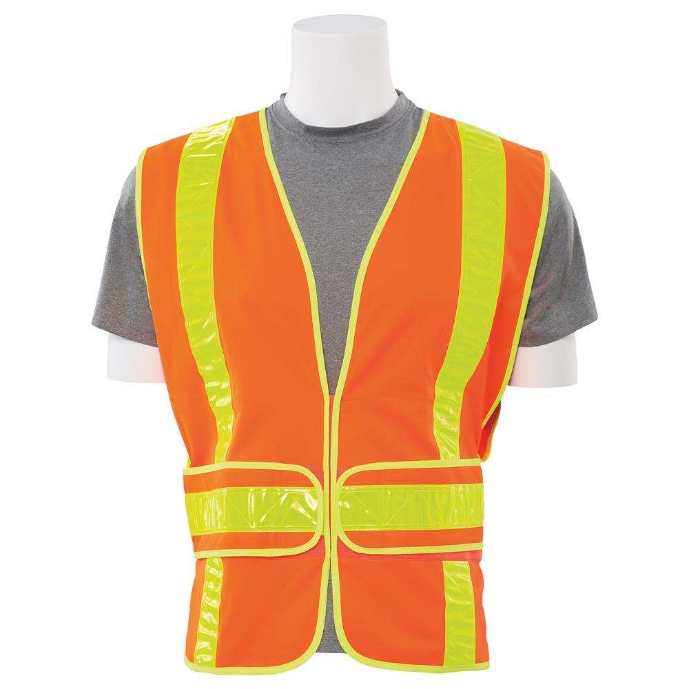 Orange Safety Vest - ERB by Delta Plus - Reflective Trim
