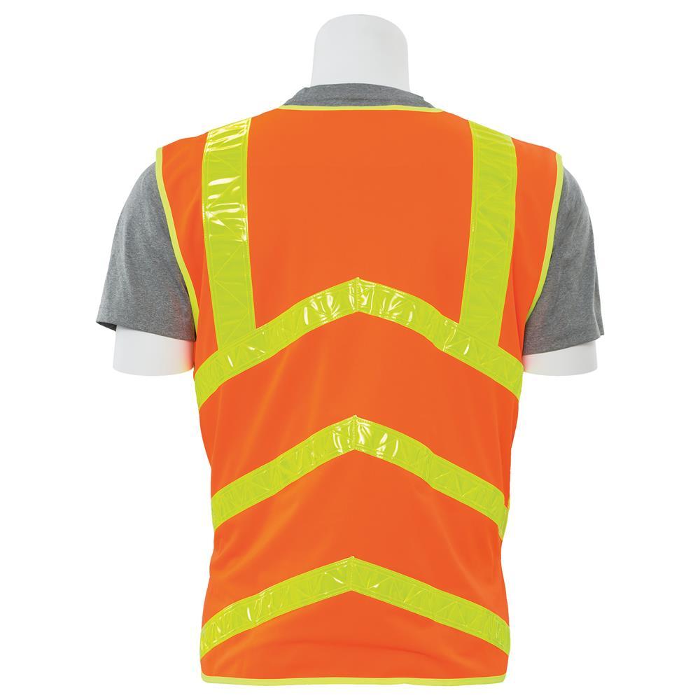 Orange Safety Vest - ERB by Delta Plus - Reflective Trim