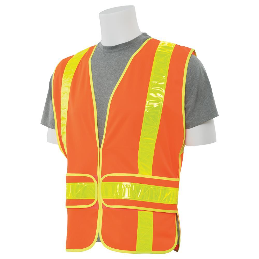 Orange Safety Vest - ERB by Delta Plus - Reflective Trim