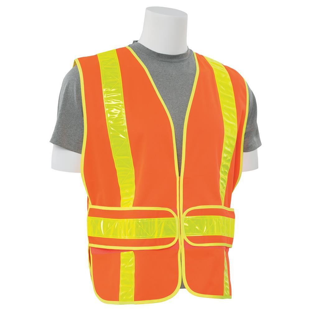 Orange Safety Vest - ERB by Delta Plus - Reflective Trim