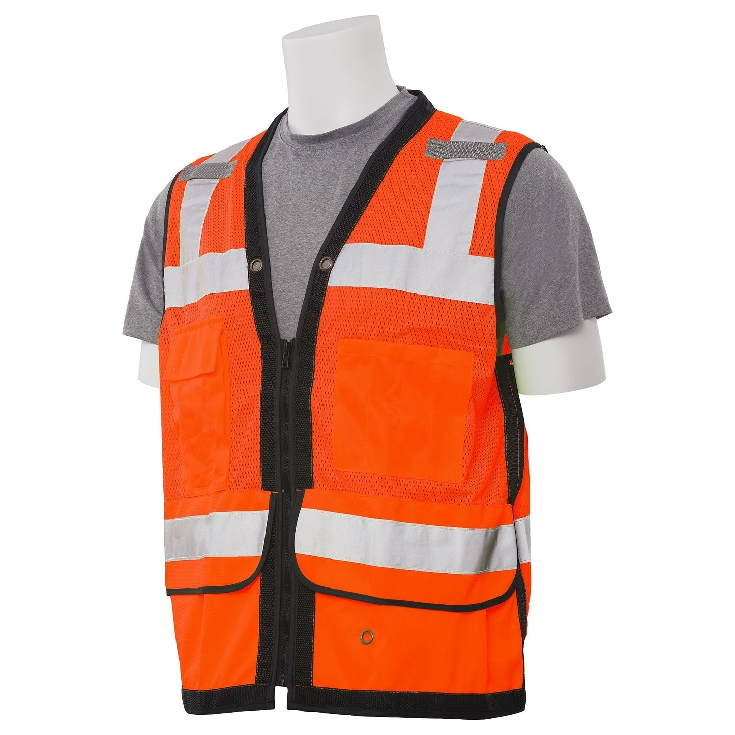 Orange Safety Vests - ERB - Heavy Duty Mesh Design