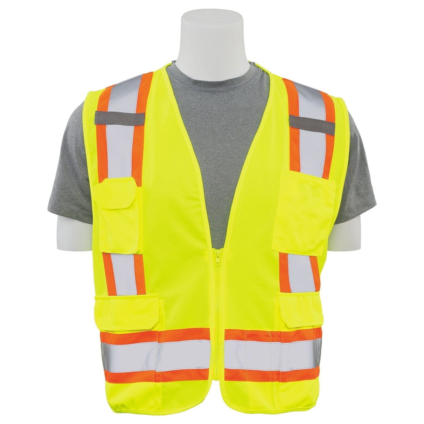 Yellow/Lime Safety Vests - ERB - Reflective Mesh Design