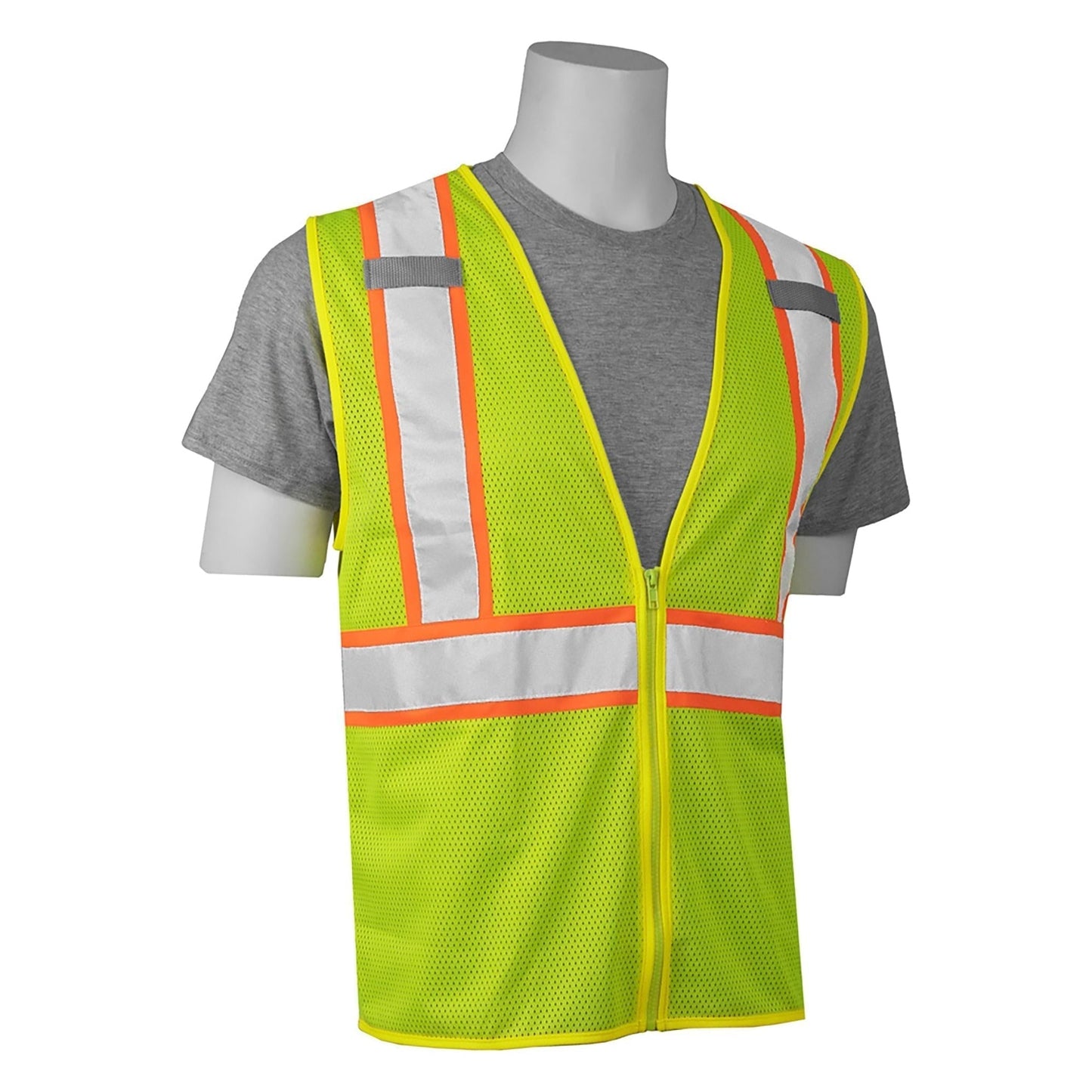 Hi-Viz Lime Safety Vest - ERB - Two-Tone Design