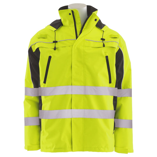 Yellow/Lime Safety Jacket - ERB - Waterproof Design
