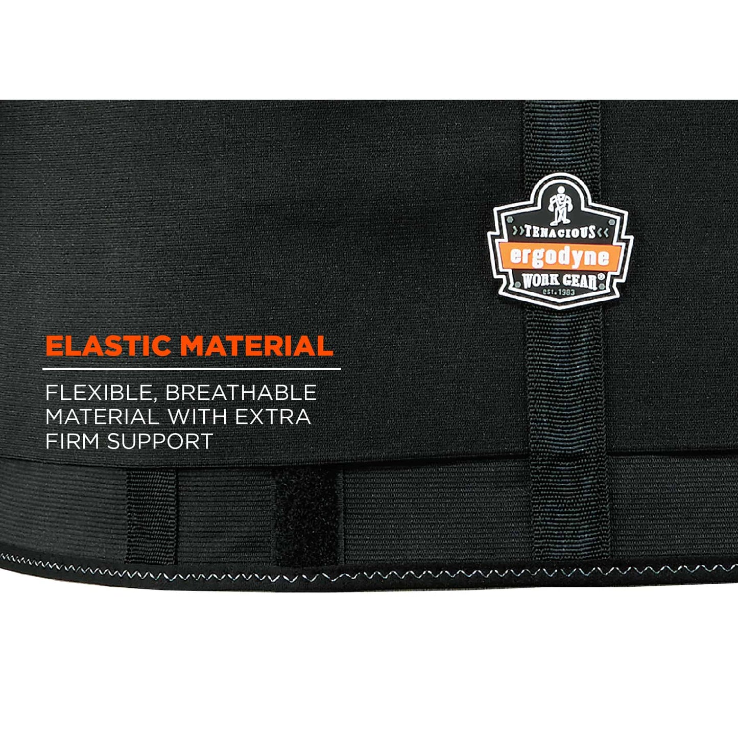 Black Back Supports - Ergodyne - Elastic Closure