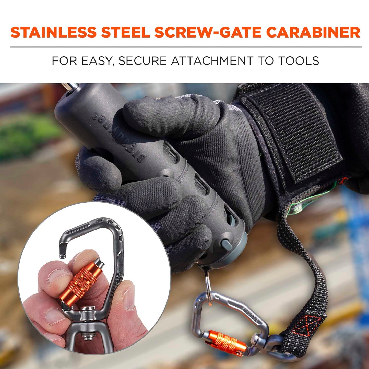 Carabiner Anchor Tool Holders - Ergodyne - Durable Lanyard