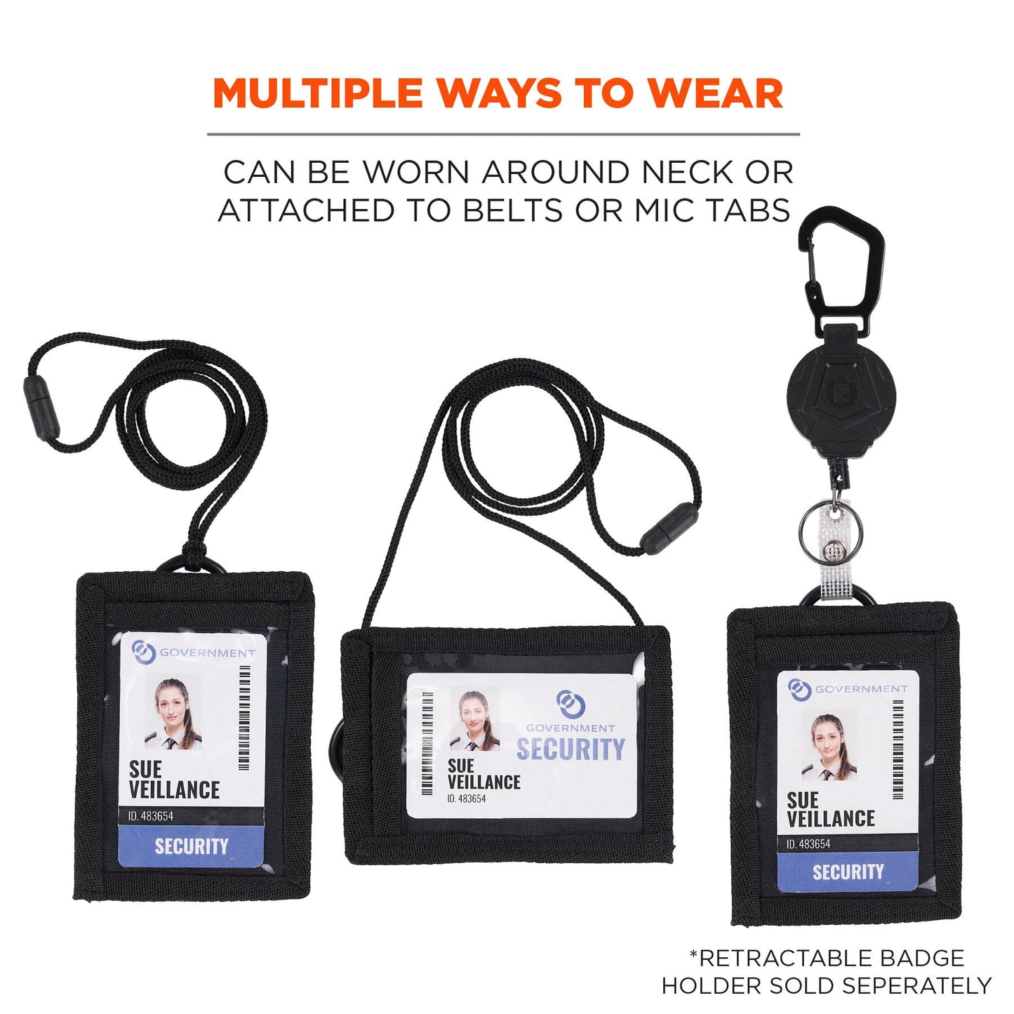 Black ID Holders - Ergodyne - Versatile Mini Wallet