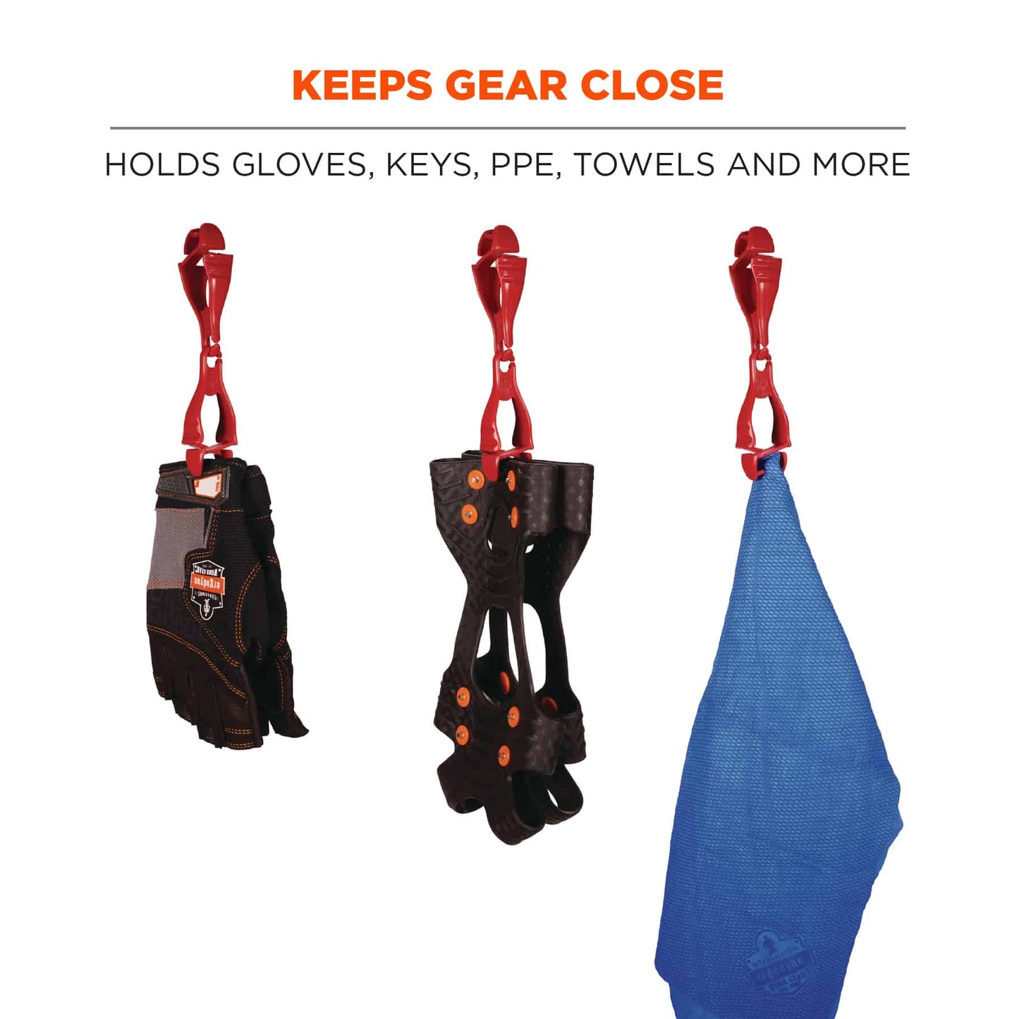 Black Glove Grabbers - Ergodyne - Lightweight Clips