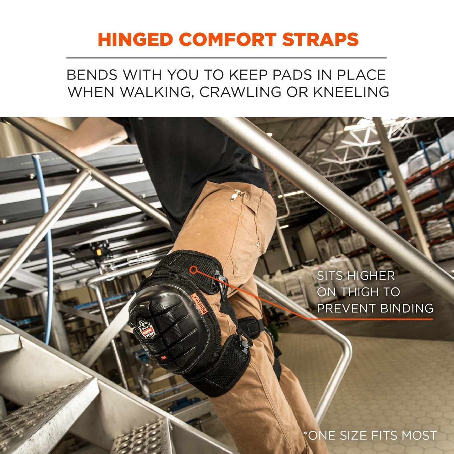 Black Knee Pads - Ergodyne - Injected Gel Comfort