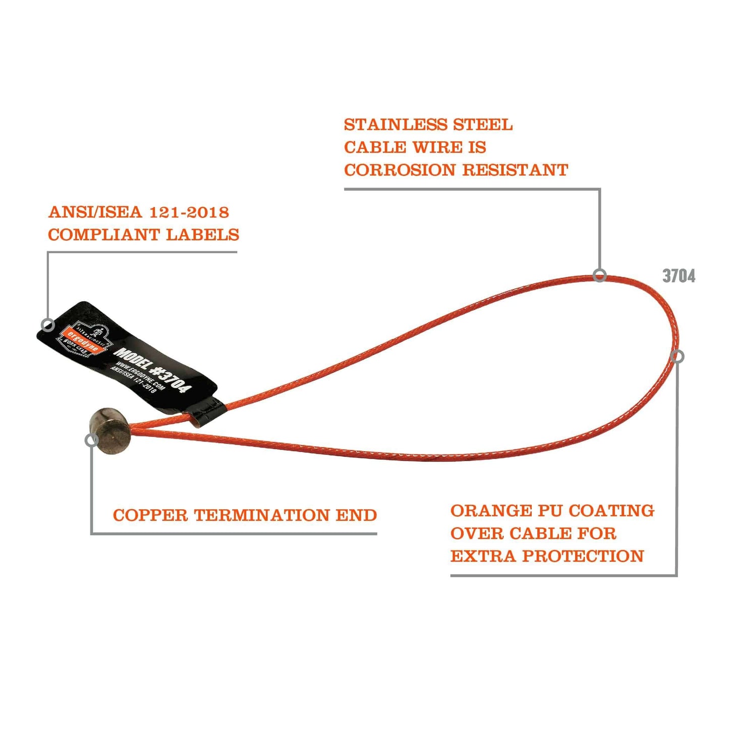 2lbs Tool Attachments - Ergodyne - Wire Loop Tail