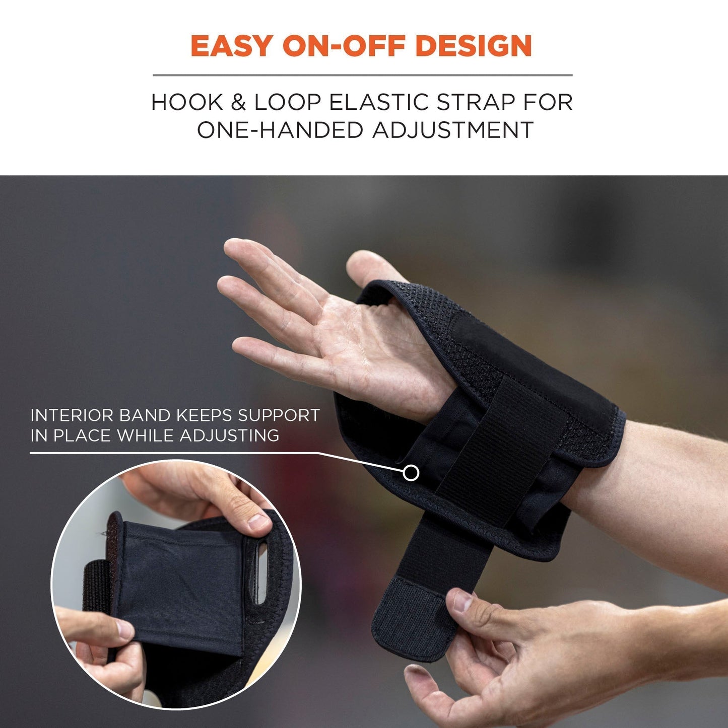 Black Wrist Support - Ergodyne - Comfortable Brace