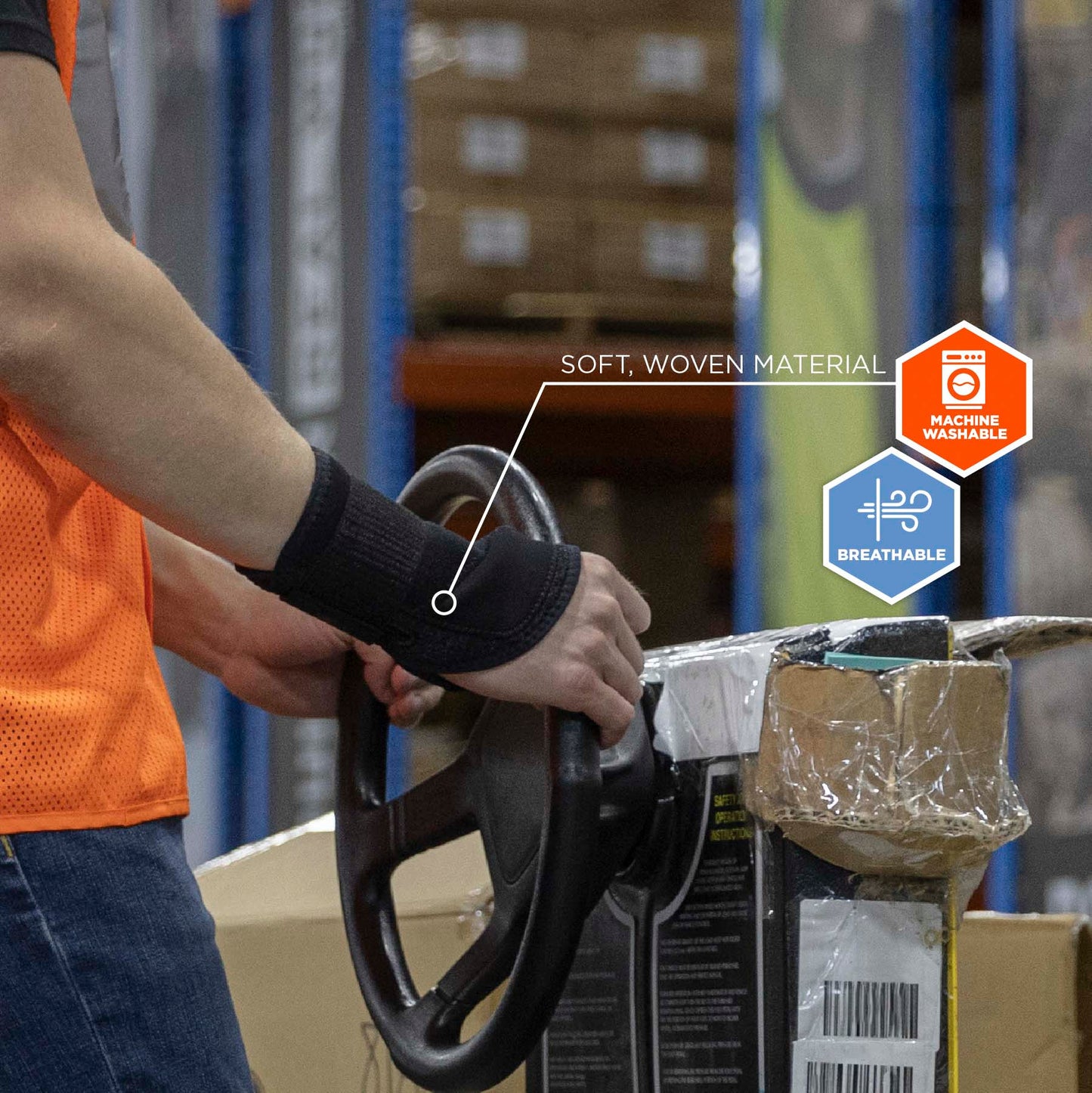 Black Wrist Support - Ergodyne - Comfortable Brace