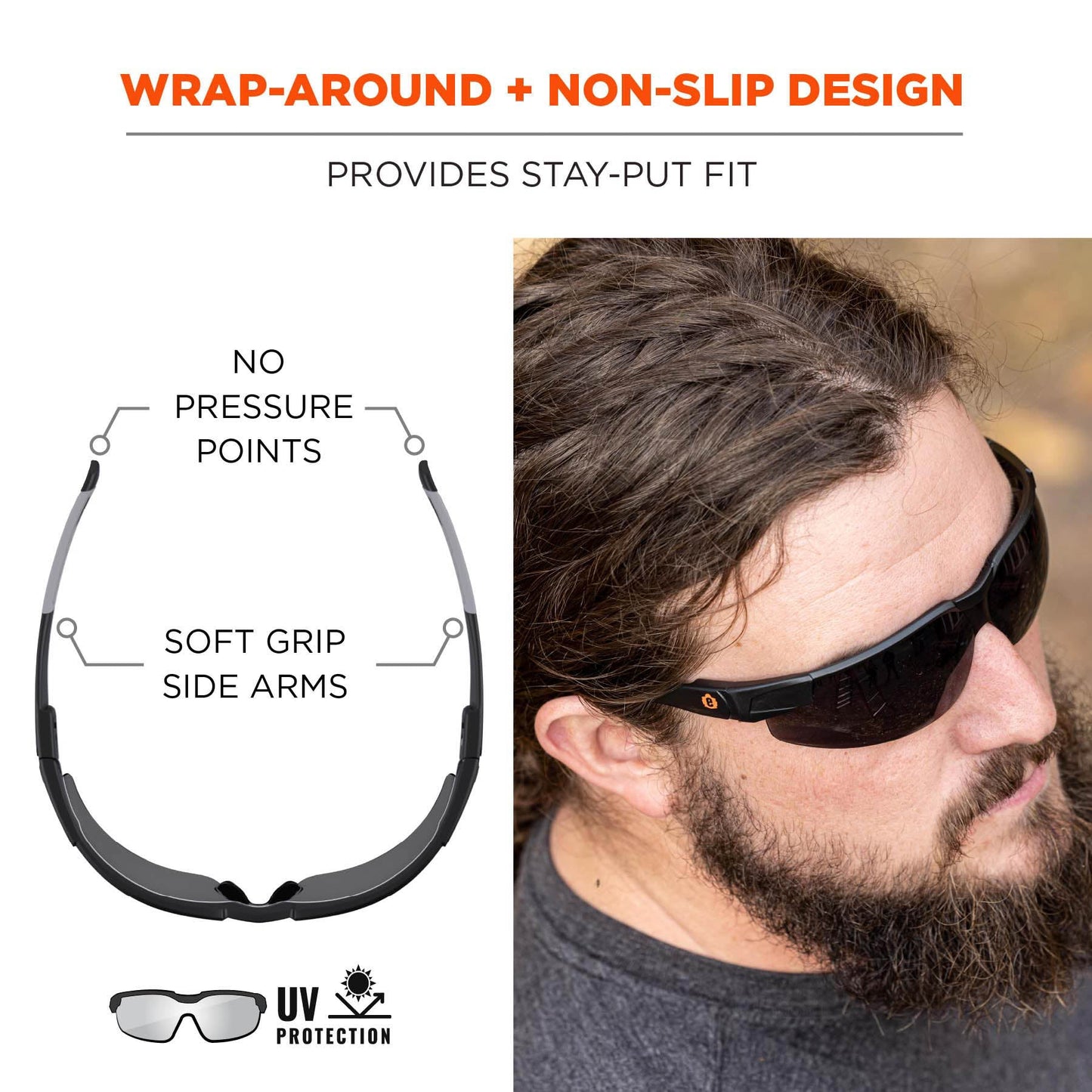 Clear Lens Glasses - Ergodyne - Impact-Resistant Design
