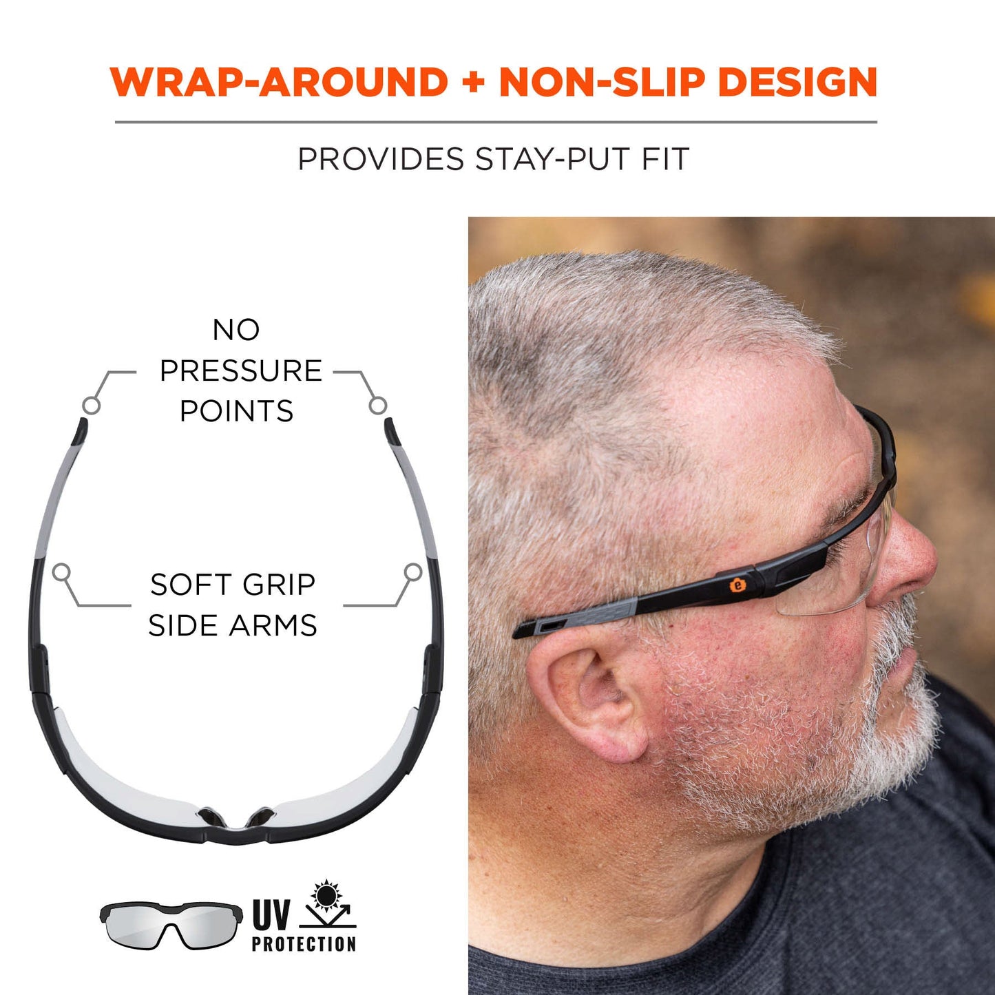 Clear Lens Glasses - Ergodyne - Impact-Resistant Design