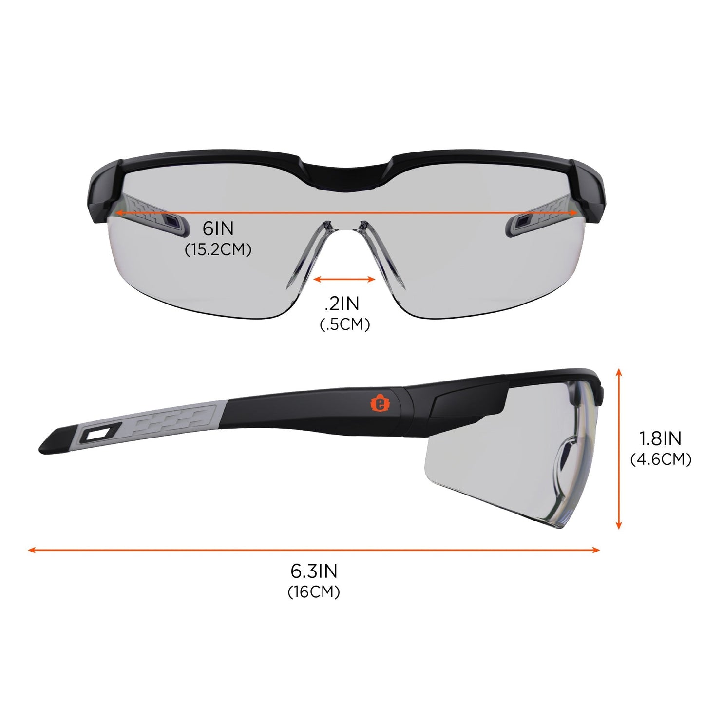Clear Lens Glasses - Ergodyne - Impact-Resistant Design