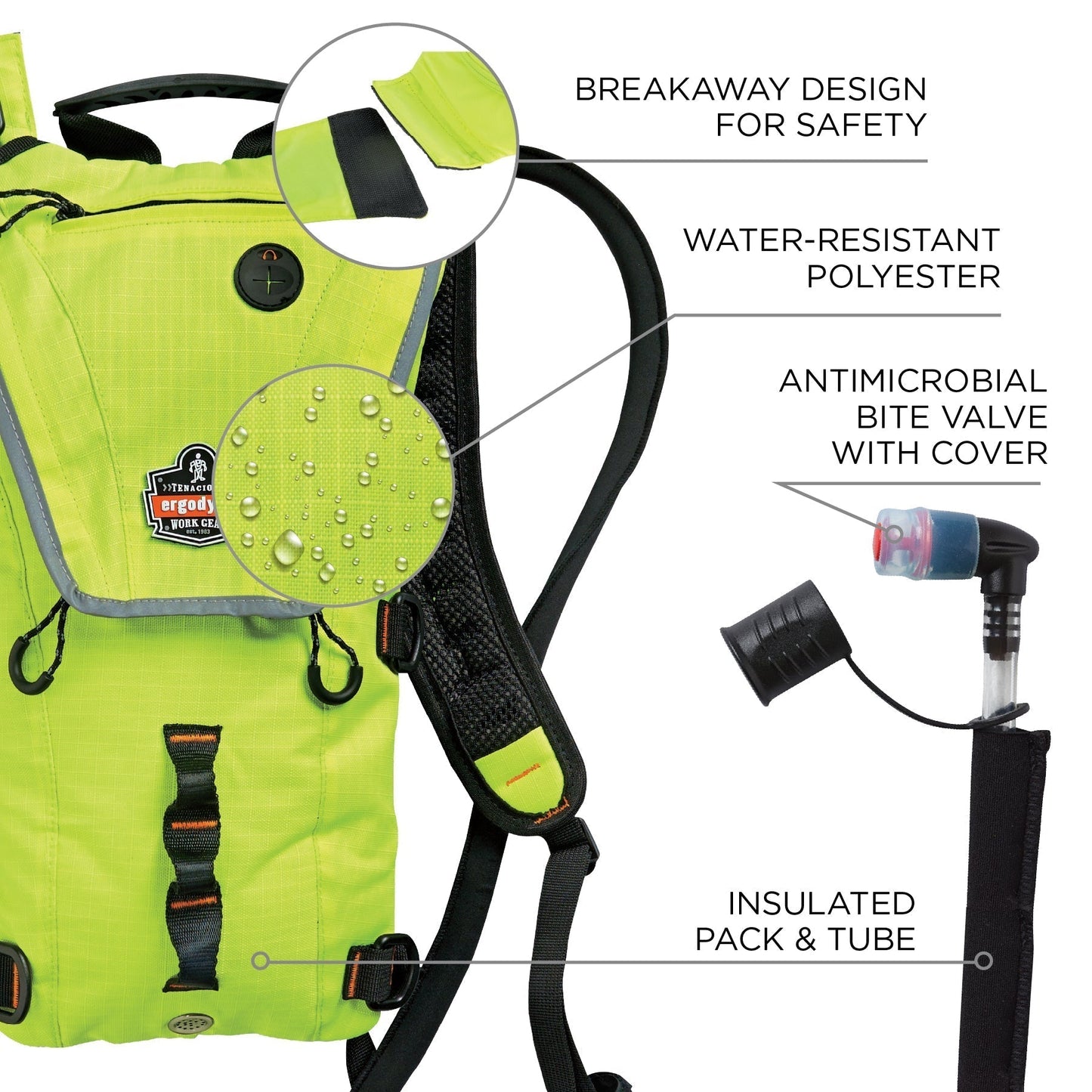 Black Hydration Packs - Ergodyne - Weather-Resistant