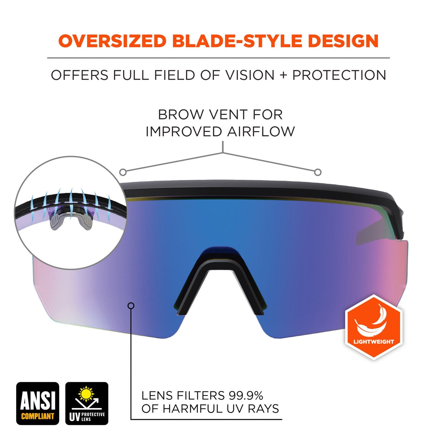 Clear Lens Glasses - Ergodyne - Impact-Resistant Style