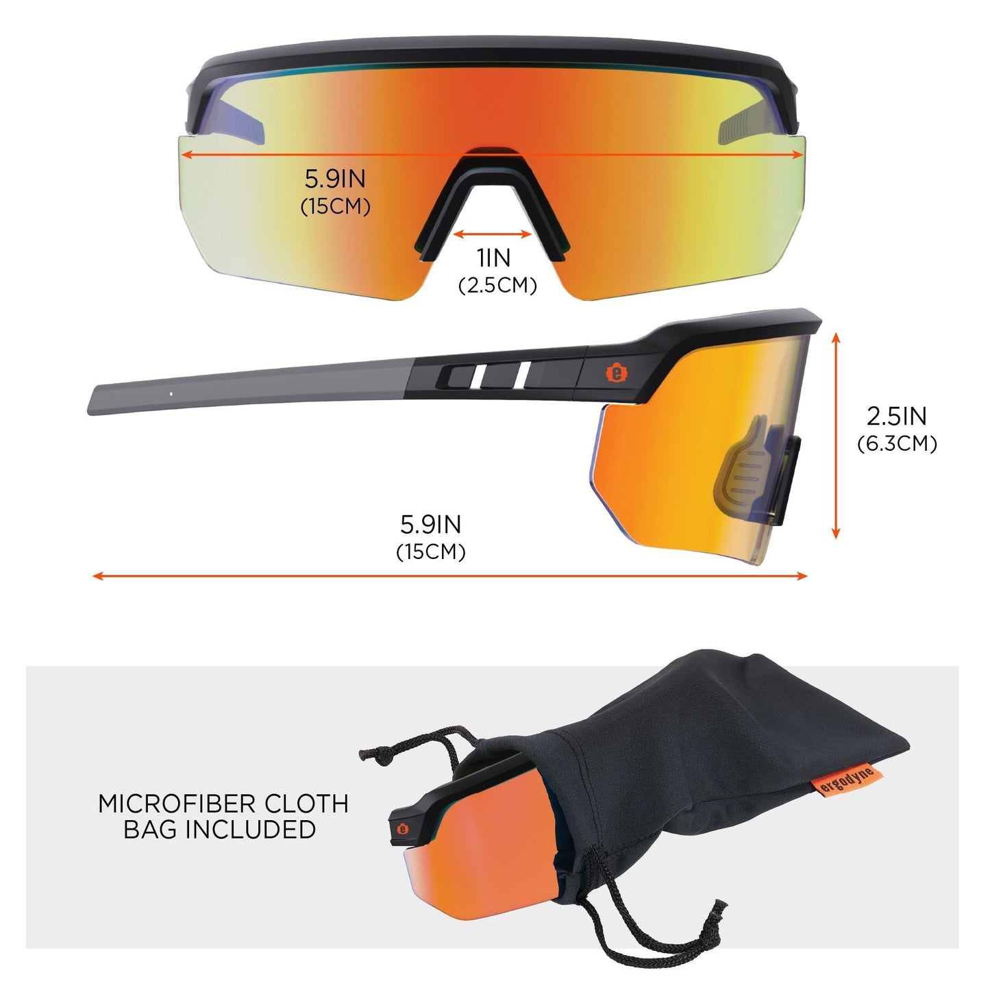 Clear Lens Glasses - Ergodyne - Impact-Resistant Style