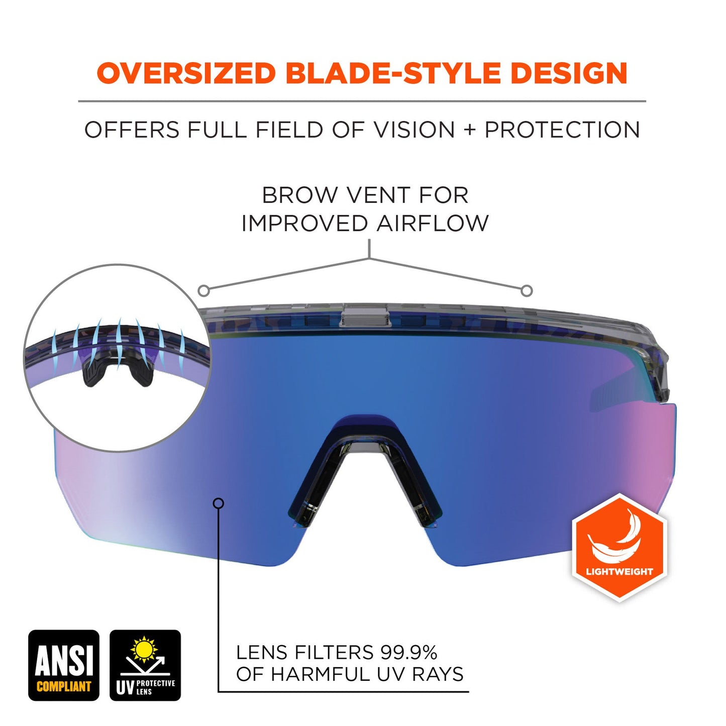 Clear Lens Glasses - Ergodyne - Impact-Resistant Style