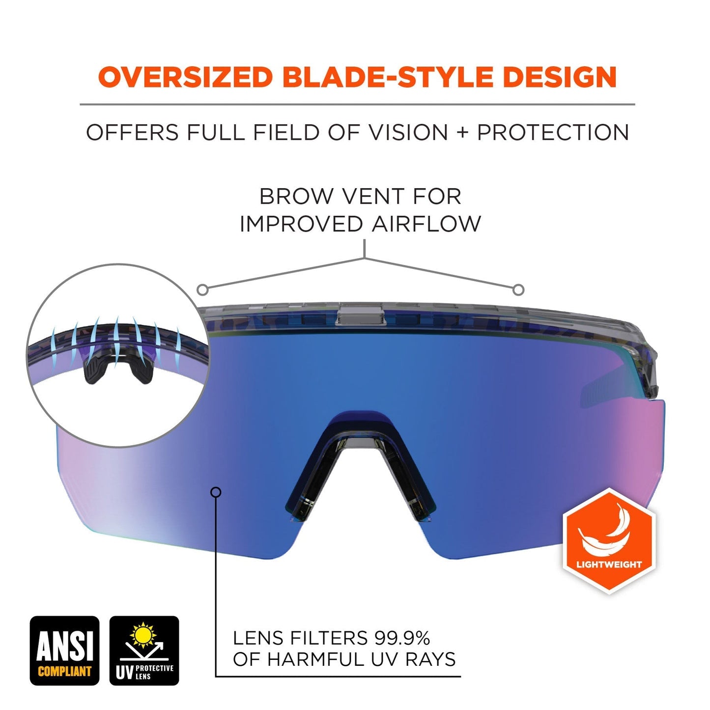 Clear Lens Glasses - Ergodyne - Impact-Resistant Style