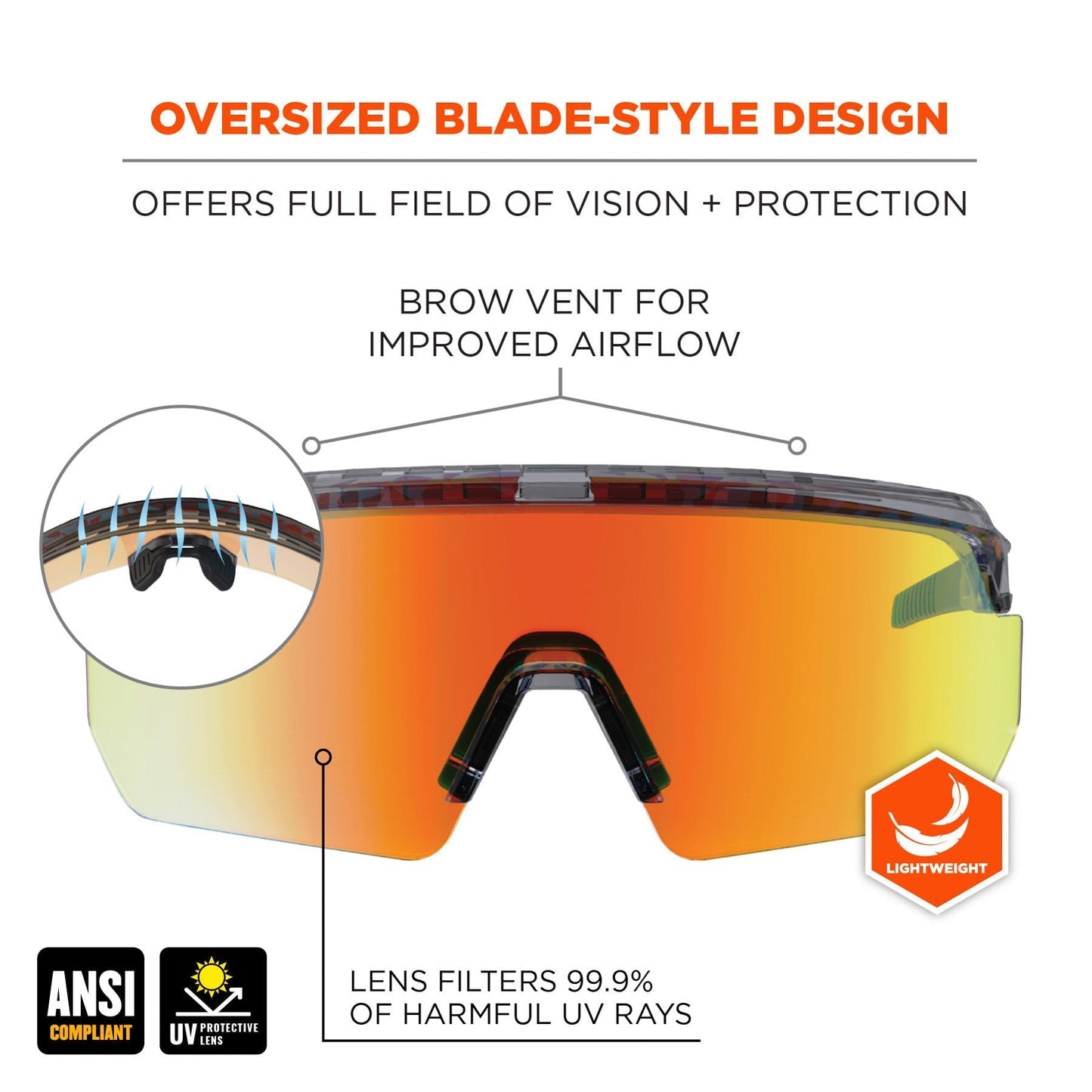 Clear Lens Glasses - Ergodyne - Impact-Resistant Style
