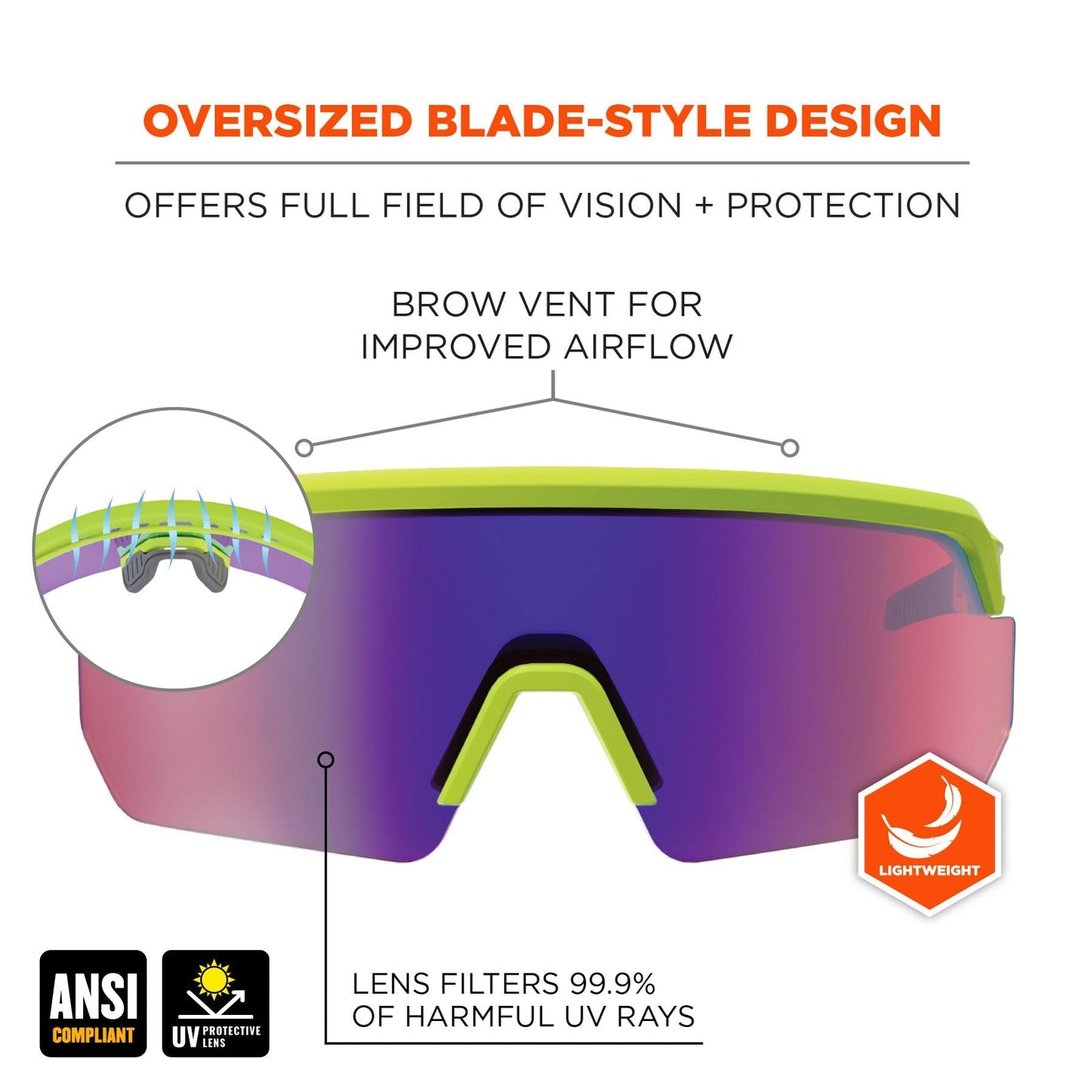 Clear Lens Glasses - Ergodyne - Impact-Resistant Style