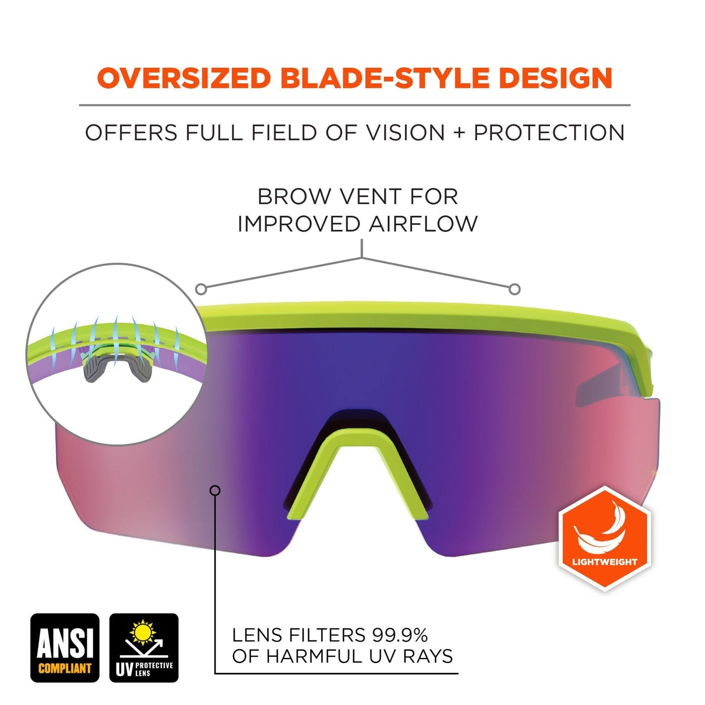 Clear Lens Glasses - Ergodyne - Impact-Resistant Style