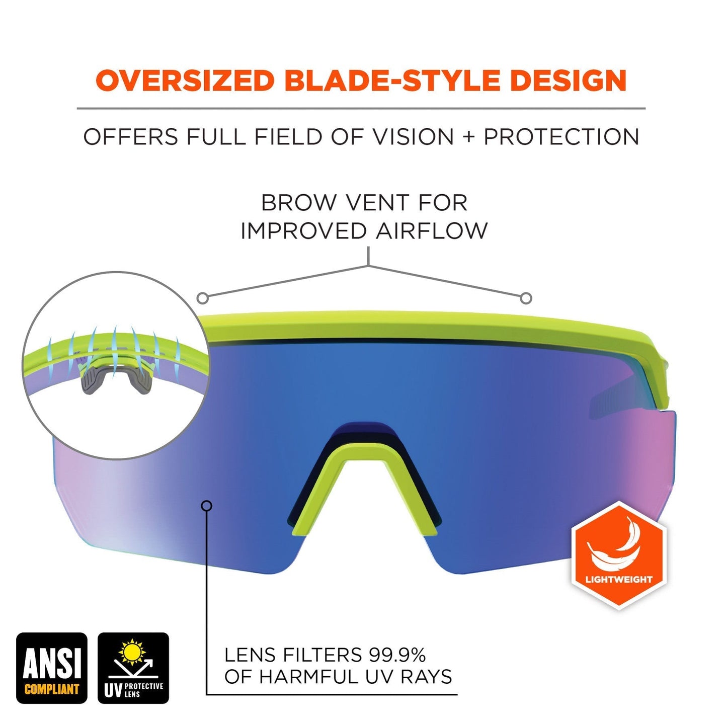 Clear Lens Glasses - Ergodyne - Impact-Resistant Style
