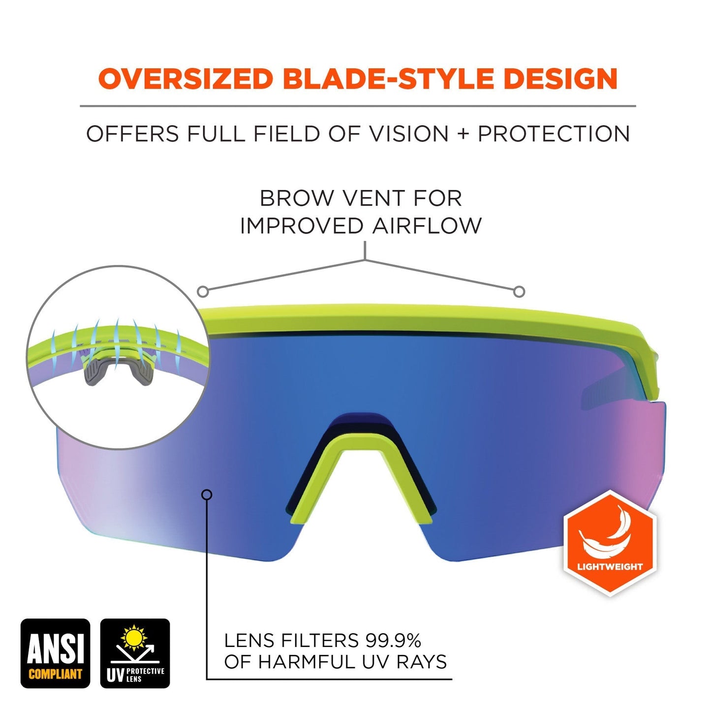 Clear Lens Glasses - Ergodyne - Impact-Resistant Style
