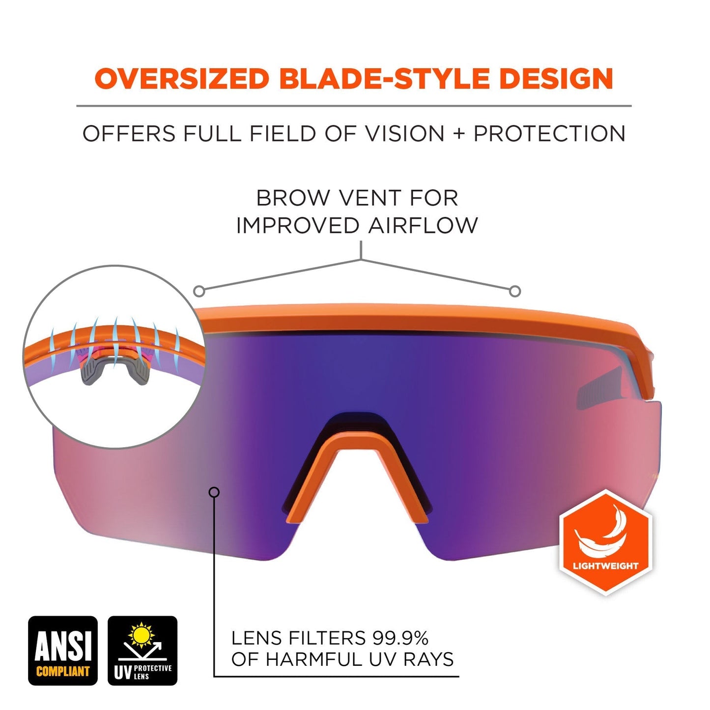 Clear Lens Glasses - Ergodyne - Impact-Resistant Style