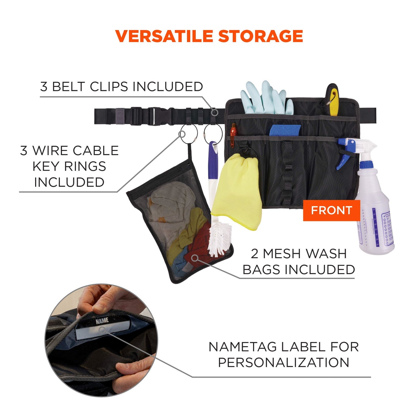Black Aprons - Ergodyne - Pouch with Pockets